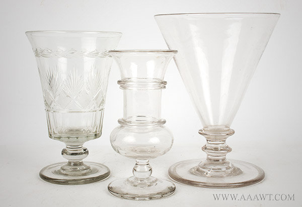 Glass, Blown, Molded, Liquor Glass, Vases, entire view